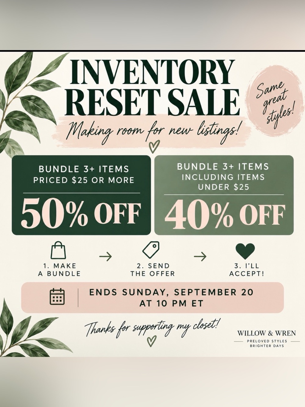 🌿 INVENTORY RESET SALE | 40–50% OFF BUNDLES